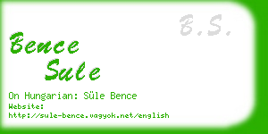 bence sule business card